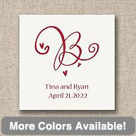 Decorative Initial Wedding Favor Tags