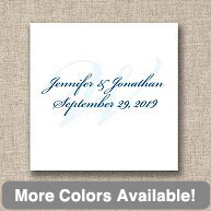 Initial Design Wedding Favor Tags