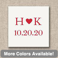 Initial Love Wedding Favor Tags