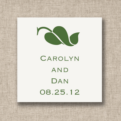 Leaf of Love Wedding Favor Tags