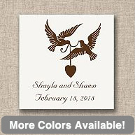 Love Birds Wedding Favor Tags