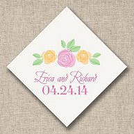 Shakespeare in Love Pink Roses Wedding Favor Tags