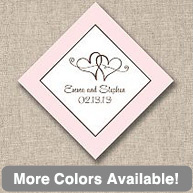 Twin Hearts Wedding Favor Tags