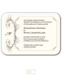 Feathered Elegance Wedding Invitation