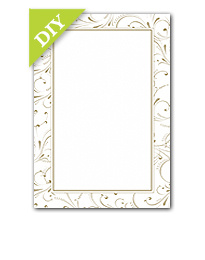 Gold Flourish DIY Invitation Kit