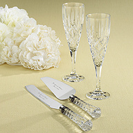 Gorham Crystal Toasting Flute and Serving Set Collection