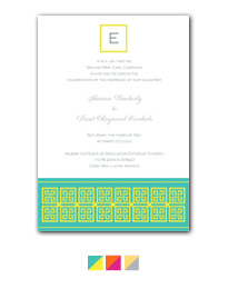 Greek Style Wedding Invitation