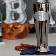 Personalized Gunmetal Pilsner for Groomsmen