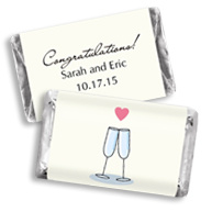 Hershey's&reg; Classic Flutes Mini Chocolate Bars Personalized Favor