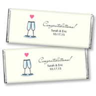 Hershey's&reg; Classic Flutes Personalized Large Chocolate Bar Favor