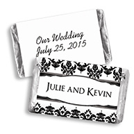 Hershey's&reg; Damask Mini Chocolate Bars Personalized Favor