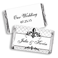 Hershey's&reg; Fleur-de-lis Mini Chocolate Bars Personalized Favor