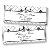Hershey's&reg; Fleur-di-lis Personalized Large Chocolate Bar Favor