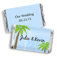 Hershey's&reg; Palm Tree Mini Chocolate Bars Personalized Favor
