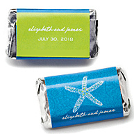 Hershey's&reg; Seaside Romance Mini Chocolate Bars Personalized Favor