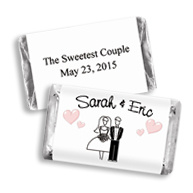 Hershey's&reg; Sweetest Couple Mini Chocolate Bars Personalized Favor