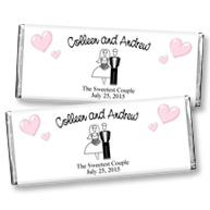 Hershey's&reg; Sweetest Couple Personalized Large Chocolate Bar Favor