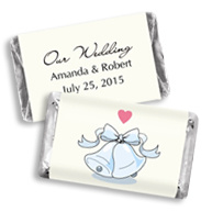 Hershey's&reg; Wedding Bells Mini Chocolate Bars Personalized Favor