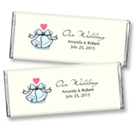 Hershey's&reg; Wedding Bells Personalized Large Chocolate Bar Favor
