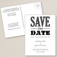 Hound's-tooth Save the Date Postcard
