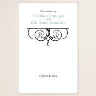 Imperial Scroll Wedding Program