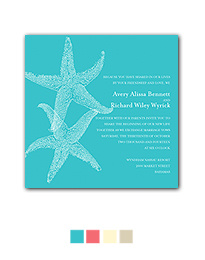 Imperial Starfish Wedding Invitation