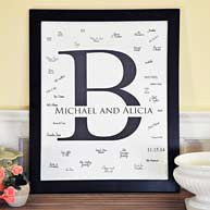 Initial Canvas Signature Guest Book