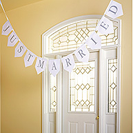 "Just Married" Flag Banner