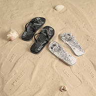 Just Married Flip Flops for Bride and Groom