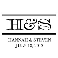 Letterpress Initials Save the Date Personalized Stamp