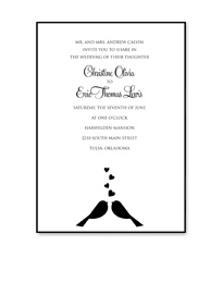Lovebirds Wedding Invitation