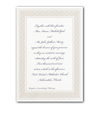 Luminous Border Wedding Invitation