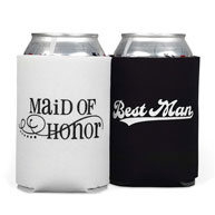 Maid of Honor and Best Man Can Coolers