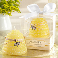 "Meant to Bee" Honey-Scented Beehive Candle Favor