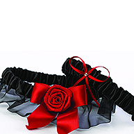 Midnight Rose Garter Set