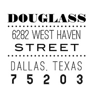 Modern Dot Personalized Stamp