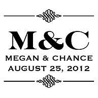 Modern Flourish Save the Date Personalized Stamp