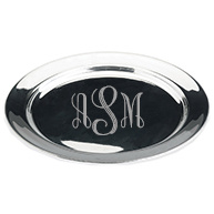 Monogrammed Pewter Platter