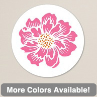Moss Roses Round Labels
