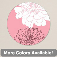Passionate Peony Round Labels