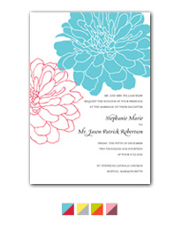 Passionate Peony Wedding Invitation