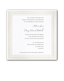 Pearl Pleasure Square Wedding Invitation
