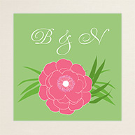 Peony Passion Square Label