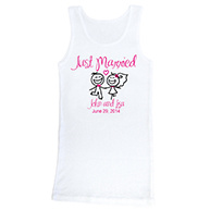 Personalized Just Married Tank