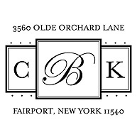 Polka Dot Monogram Return Address Personalized Stamp - Exclusive