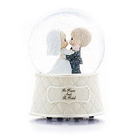 Precious Moments Musical Waterglobe Cake Top