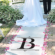 Regal Personalized Wedding Aisle Runner