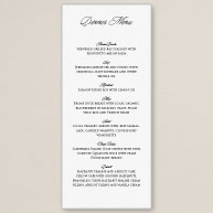 Romantic Shimmer Wedding Menu