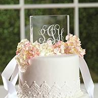 Script Monogram Acrylic Cake Top