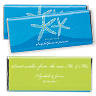 Hershey's&reg; Seaside Romance Personalized Large Chocolate Bar Favor